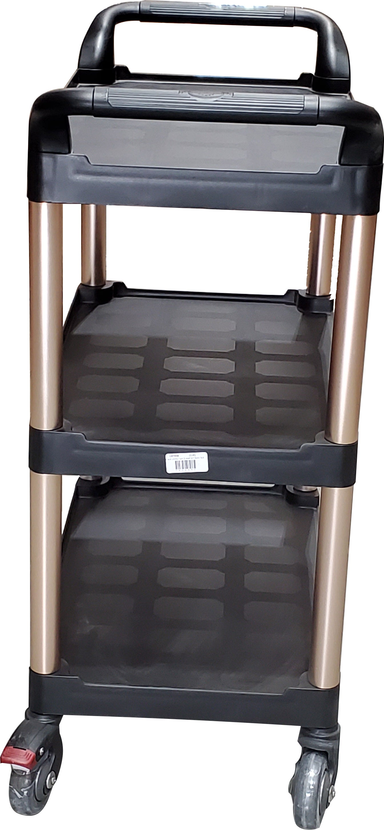 CLR Black Utility Cart with 3 Shelves - 67.5
