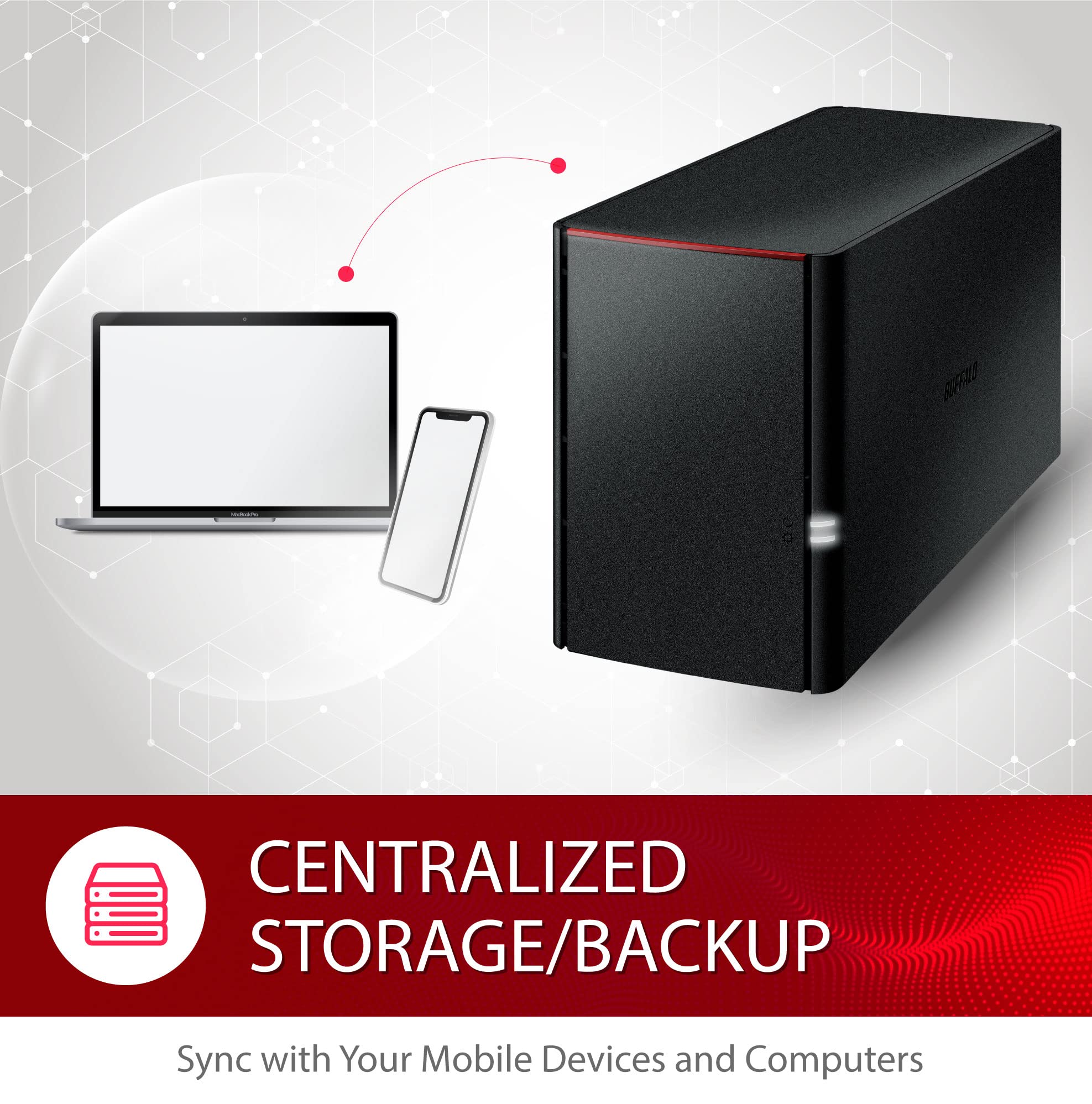 BUFFALO LinkStation SoHo 220 4TB 2-Bay NAS Network Attached Storage with Pre-Installed HDD | High-Performance Home & Office Cloud Storage Solution for Data Backup, File Sharing & Media Streaming
