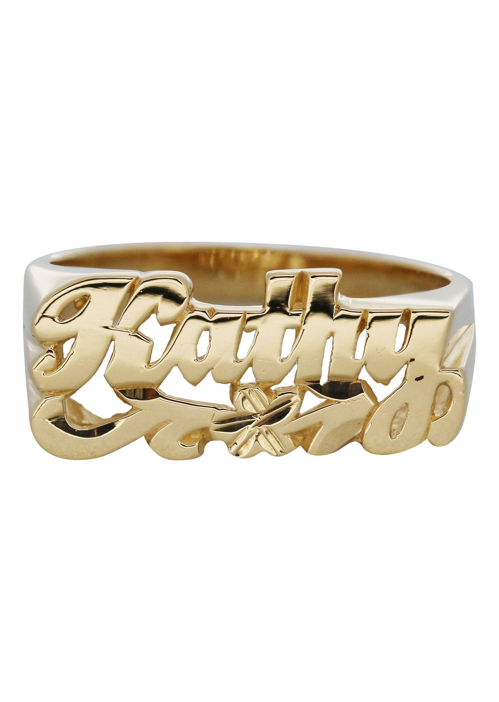 14K Gold Personalized Name Ring - Custom Engraved Script Ring for Women & Men - 3.4 Grams - Perfect for Anniversary, Wedding & Gift Giving
