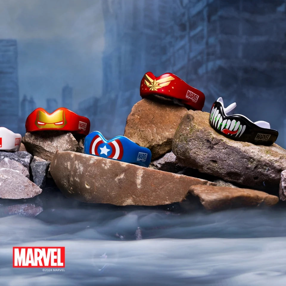 Safejawz Marvel Iron Man Mouthguard for Kids & Adults - Custom Fit Sports Mouth Guard for Football, Boxing, MMA & Martial Arts - Perfect for Training & Competition