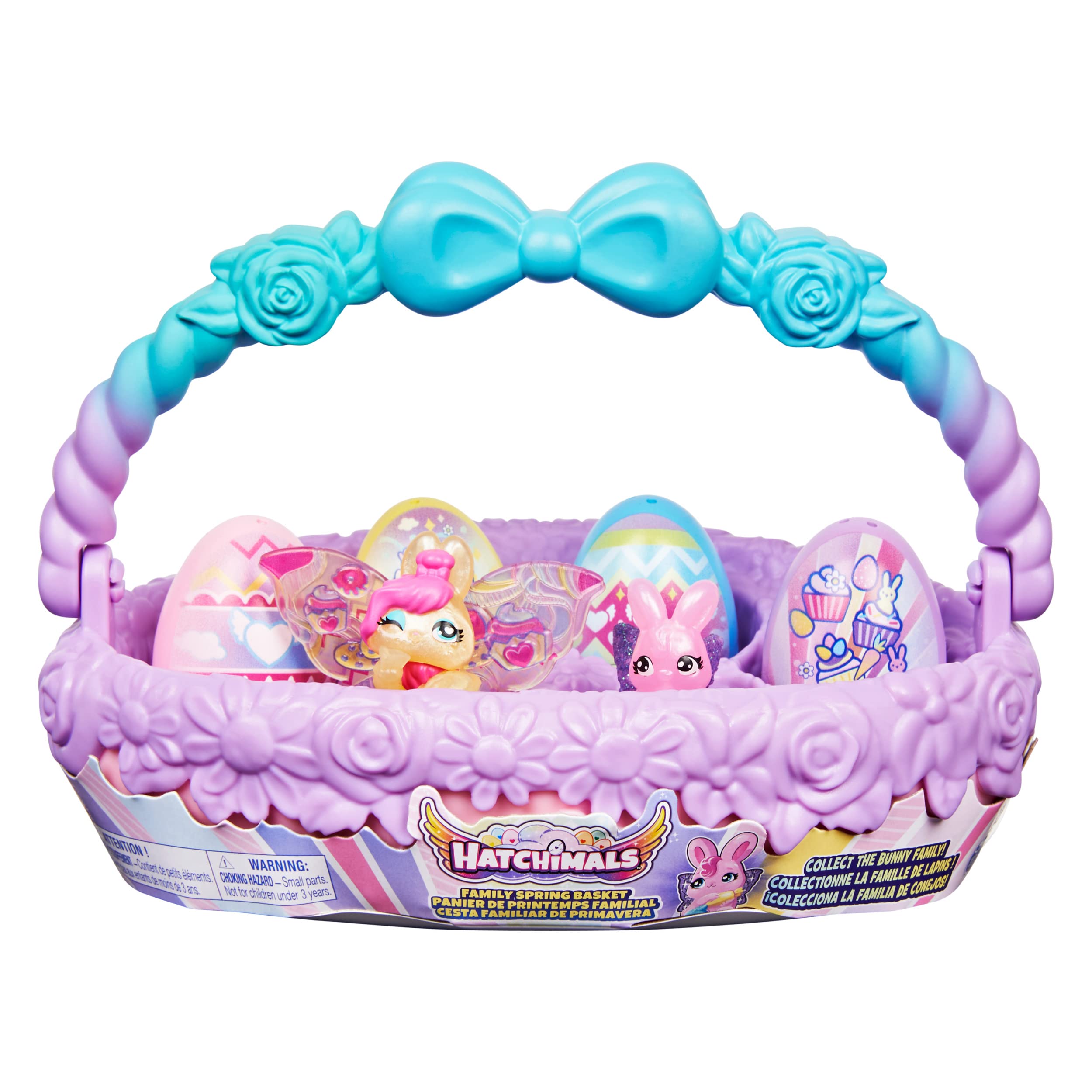 Hatchimals CollEGGtibles - 6 Bunny Characters Family Spring Toy Basket | Fun Kids Toys for Girls Ages 5+ | Easter Gifts, Birthday Presents & Playtime Activities