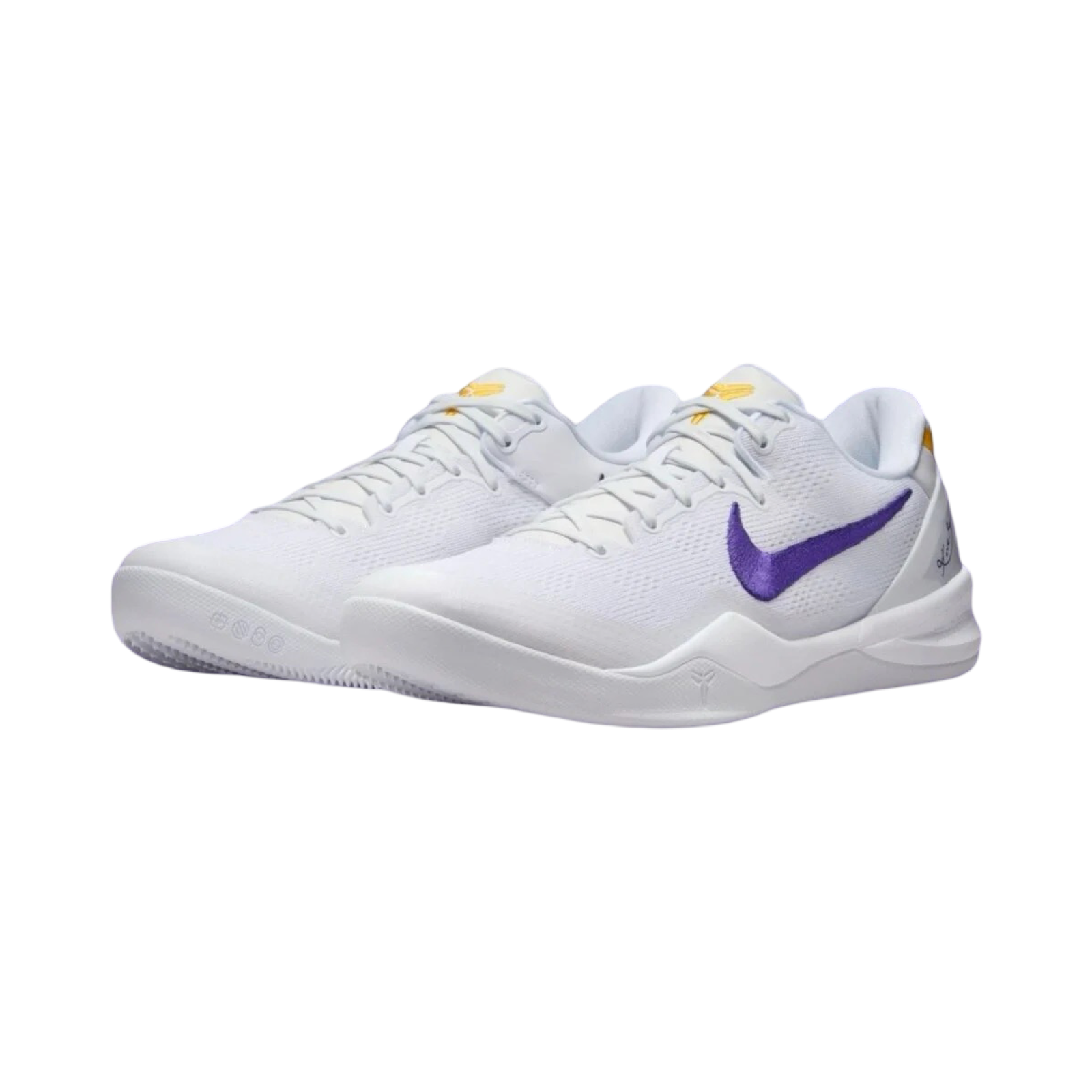 Nike Kobe 8 Protro Basketball Shoes - Lakers Home White & Court Purple Colorway - Perfect for NBA Games, Streetwear & Sneaker Collectors