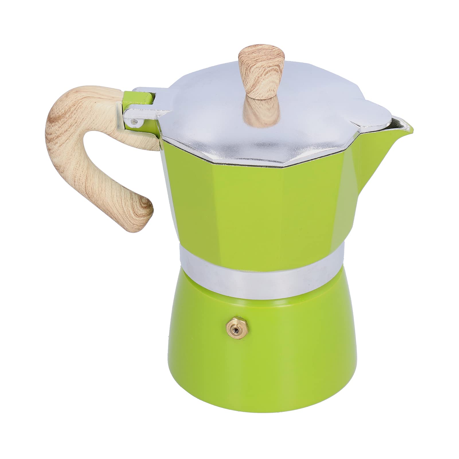 150ML Stovetop Moka Coffee Maker Pot - Green Espresso Maker for Gas & Ethanol Stoves | Perfect for Home, Office & Camping Brewing