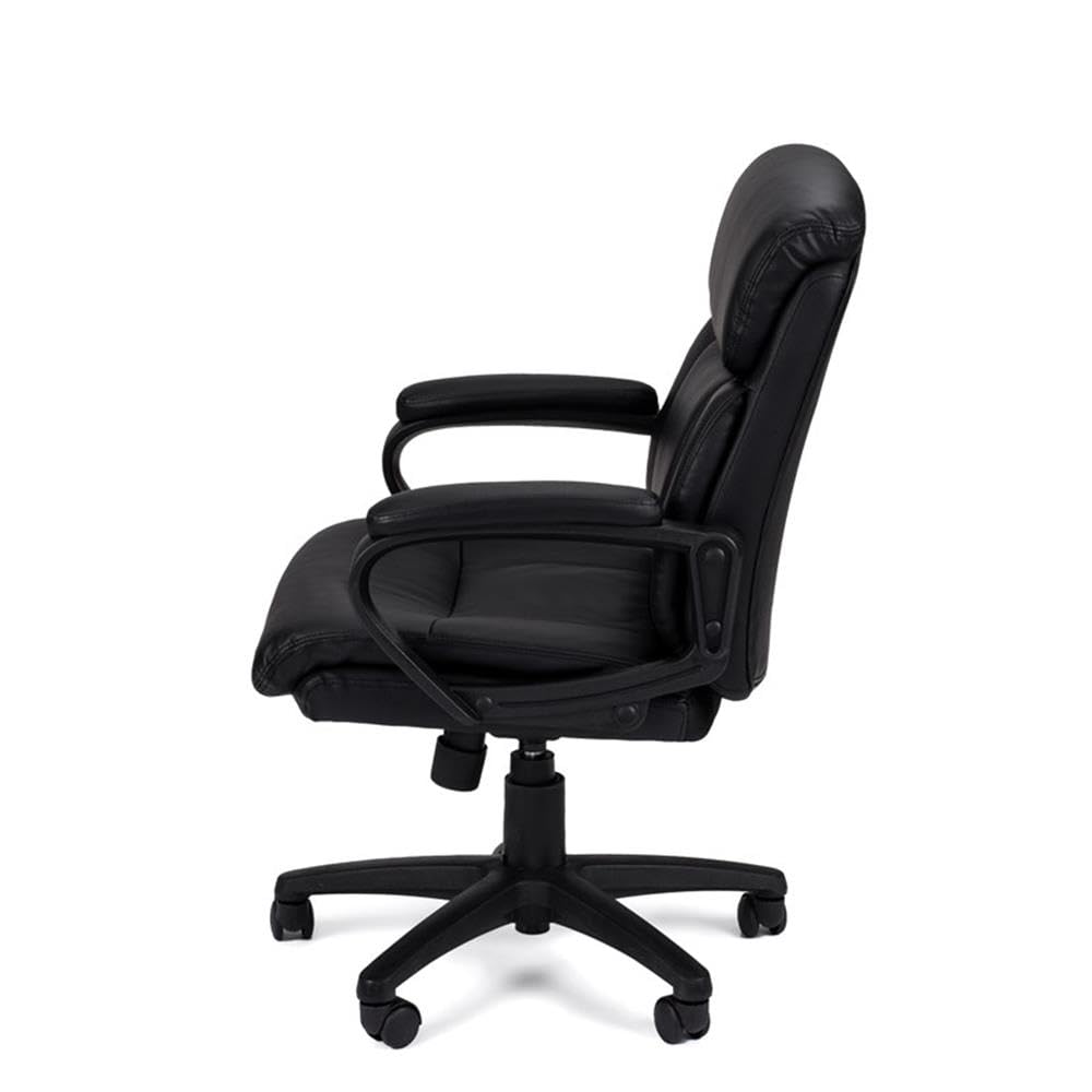 Poundex Compet Office Chair - Ergonomic Adjustable Black Desk Chair for Home & Office Use - Perfect for Long Hours of Work, Gaming, or Studying