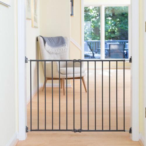 Qdos Extending SafeGate Slate - Expandable Baby Gate for Stairs and Doorways - Perfect for Home Safety and Childproofing