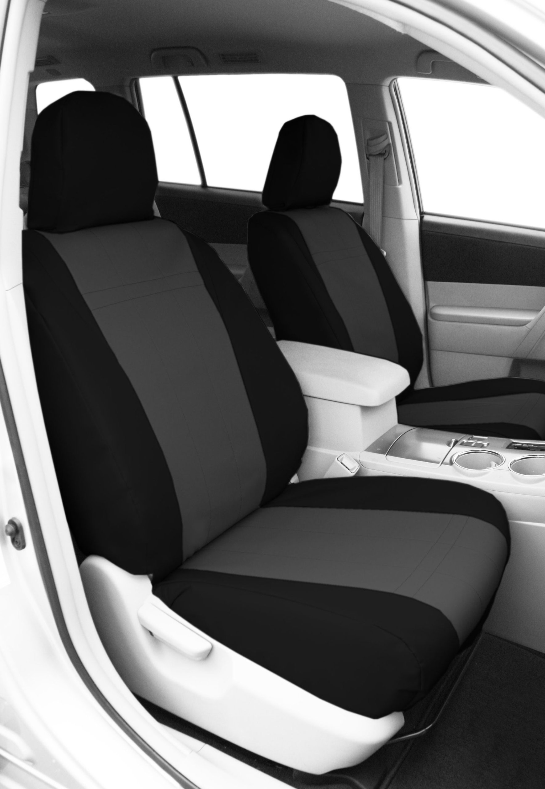 Premium Custom Fit Car Seat Covers for 2014-2022 Nissan Rogue & Rogue Sport - Durable Front Bucket Seat Protectors with Charcoal Insert & Black Trim (1 Set) - Easy Installation & Perfect for Daily Commute, Road Trips & Pet Protection
