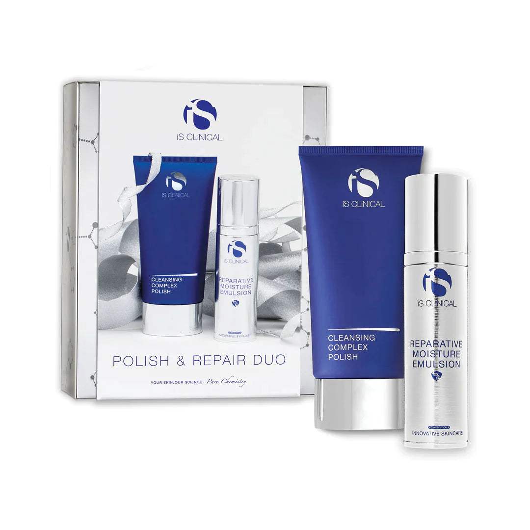iS Clinical Polish & Repair DUO Set - Exfoliating & Skin Renewal Treatment for Glowing Complexion | Perfect for Daily Skincare Routine & Anti-Aging Care