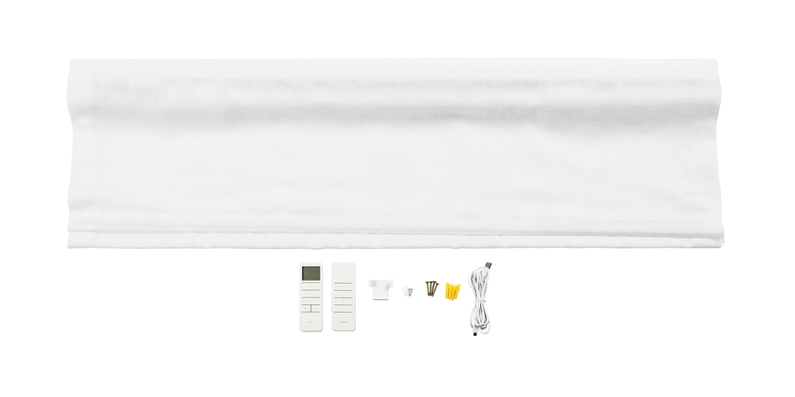 Smart Cordless Motorized Roman Shades - Remote Control Window Blinds for Home & Office - Perfect for Living Room, Bedroom, and Kitchen