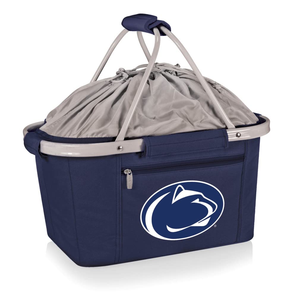 PICNIC TIME NCAA Penn State Nittany Lions Insulated Collapsible Metro Shopping Basket - Portable Cooler Tote Bag for Picnics, Groceries & Outdoor Events