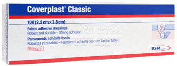 Leukoplast Fabric Bandages 2.2 x 3.8 cm (100 Count) - Breathable First Aid Wound Care for Cuts, Scrapes & Blisters - Ideal for Home, Office & Travel First Aid Kits