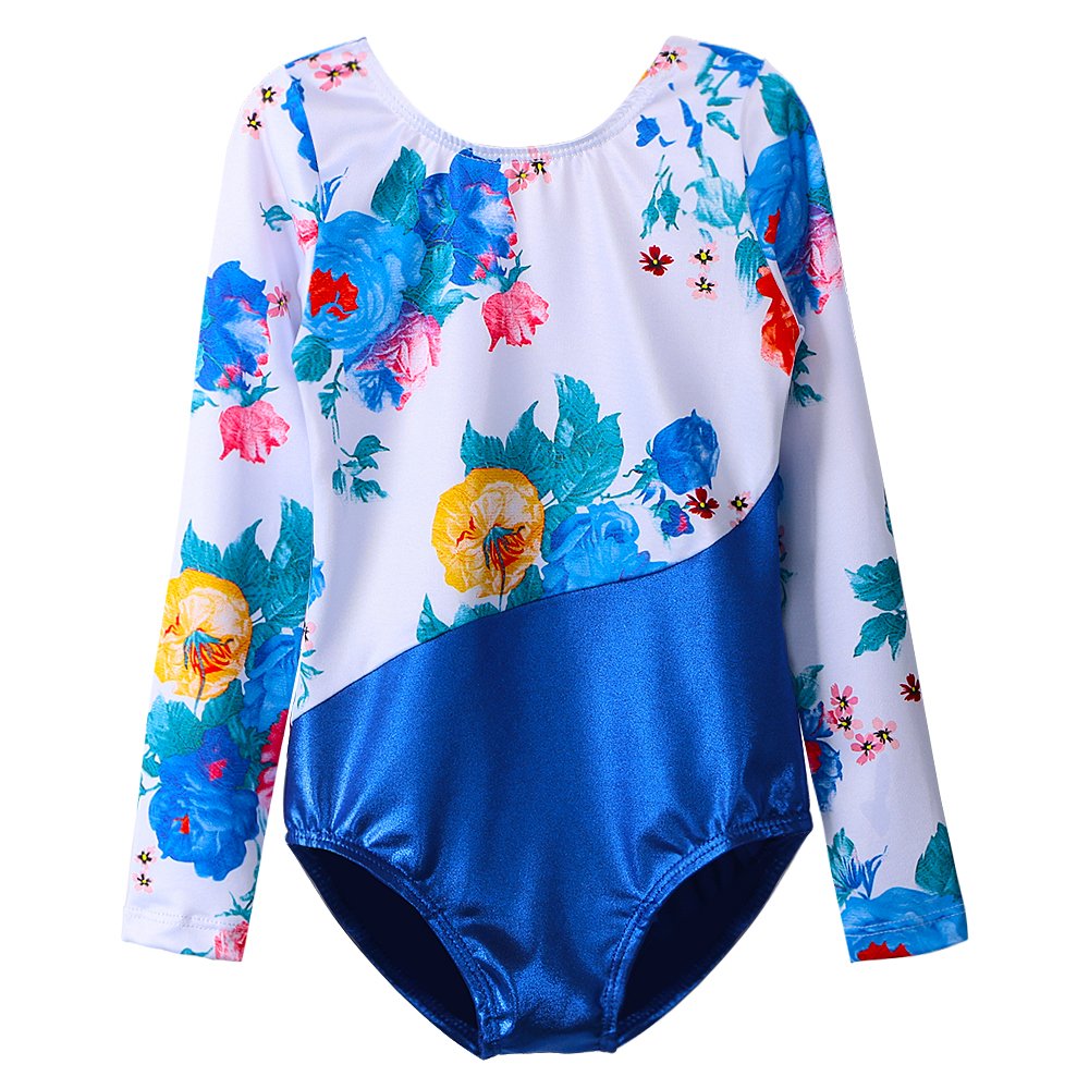 DAXIANG Girls Long Sleeve Gymnastics Leotard - Dance Unitard & Biketard for Gymnastics, Ballet, Cheerleading - Stretchy Comfort Performance Wear for Practice & Competition
