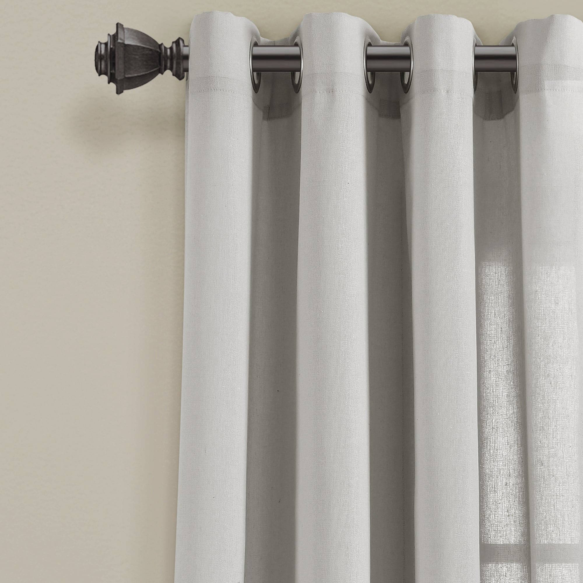 Premium Faux Linen Grommet Window Curtain Panels Set - Blackout Thermal Insulated Drapes for Living Room & Bedroom - Elegant Home Decor for Modern Houses