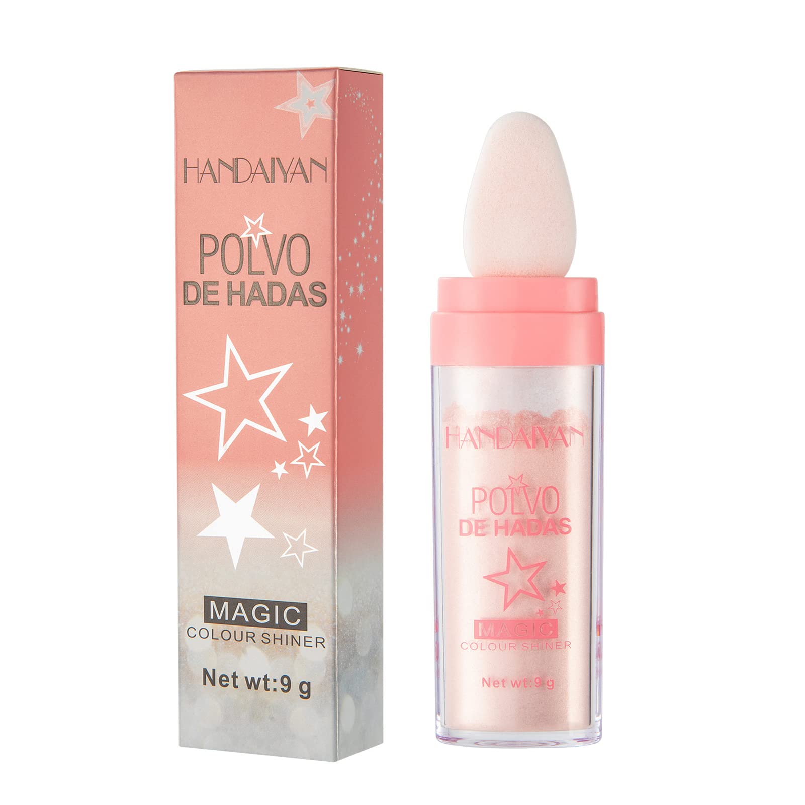 Glow Fairy Highlighter Stick - Shimmer Face & Body Highlighter Powder for Cheeks, Collarbones, Arms | Waterproof, Smooth Formula for Day & Night Makeup Looks | Perfect for Parties, Photos & Special Occasions