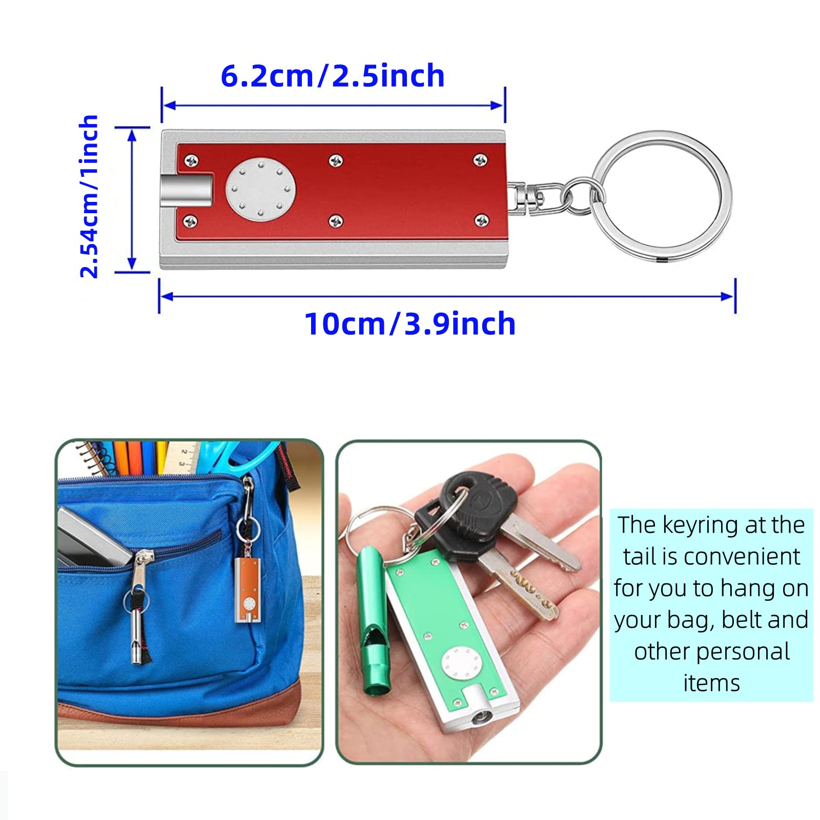 32-Piece Mini LED Keychain Flashlights - Bright Portable Keyring Lights for Camping, Hiking & Emergency Use - Perfect for Outdoor Adventures, Night Events & Party Favors