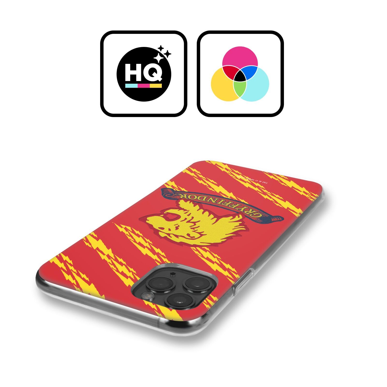 Head Case Designs Harry Potter Gryffindor Deathly Hallows iPhone 13 Pro Max Case - Soft Gel Protective Cover for Fans, School, Work & Daily Use