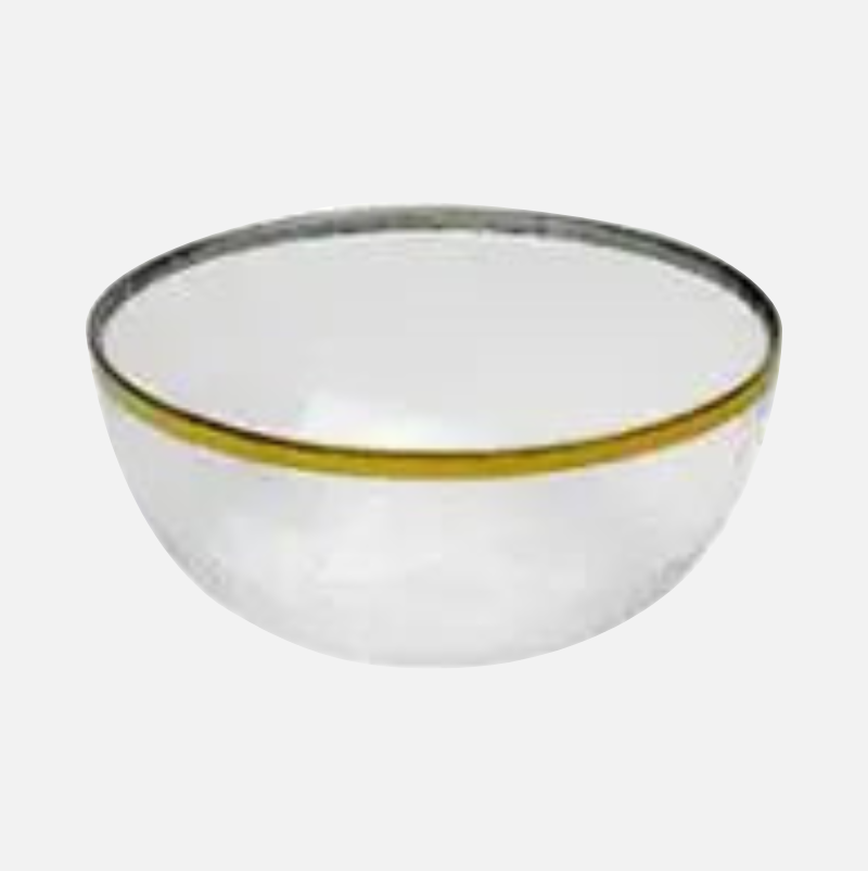 Aurora Gold Edge Glass Plate & Bowl Set - Elegant Dinnerware for Special Occasions, Perfect for Weddings, Parties, and Fine Dining