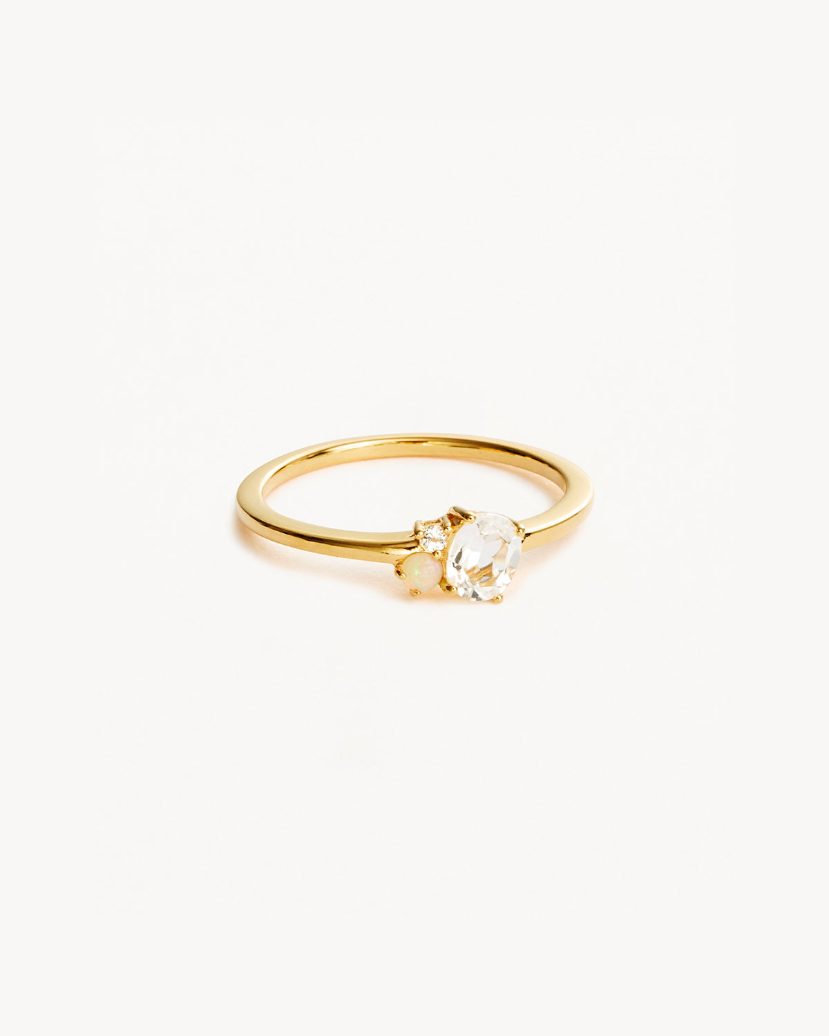 18K Gold Vermeil April Birthstone Ring - Elegant Personalized Jewelry for Women, Perfect Gift for Birthday, Anniversary & Mother's Day