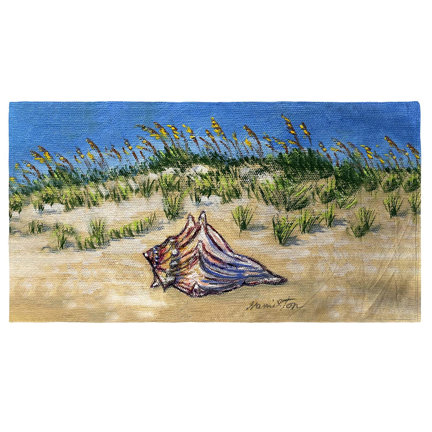 Betsy Drake Conch Found Beach Towel - Large, Soft & Absorbent - Perfect for Pool, Beach & Summer Vacations