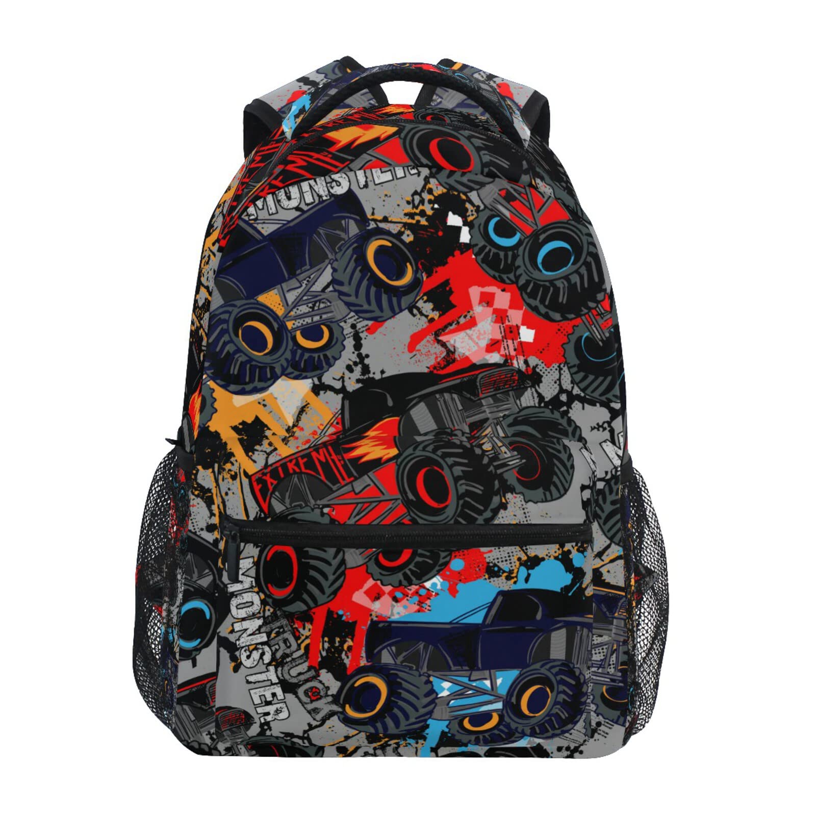 Monster Truck Backpack for Boys & Girls - Durable School Bookbag, Elementary Kids Travel Backpack & Daypack - Perfect for School, Travel & Outdoor Adventures
