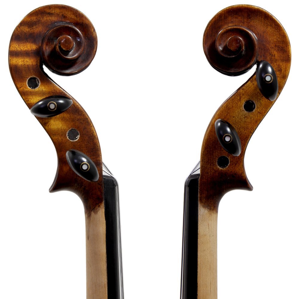 Premium 1/2 Size Hand Carved Ebony Violin Outfit - PTVNSH100 with Case, Bow, Strings, Tuner, Mute & Rosin - Perfect for Students, Beginners & Professional Practice at Home or School