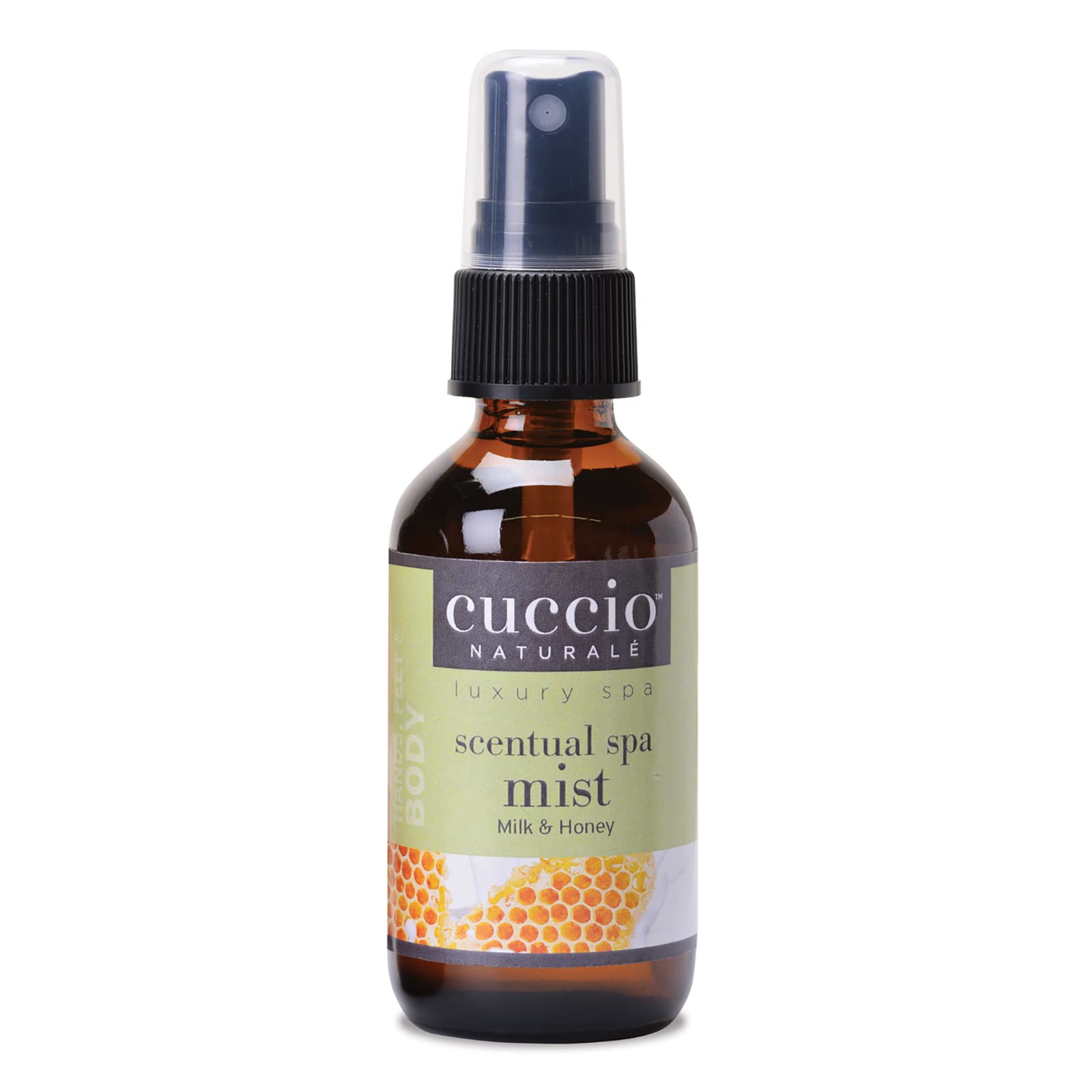 Cuccio Naturale Scentual Spa Mist - Aromatic Body Spray for Soft, Radiant Skin | Milk & Honey Scent | Paraben-Free Skincare | Relaxing & Rejuvenating Mist for Home Spa, Yoga & Self-Care (2 Oz)