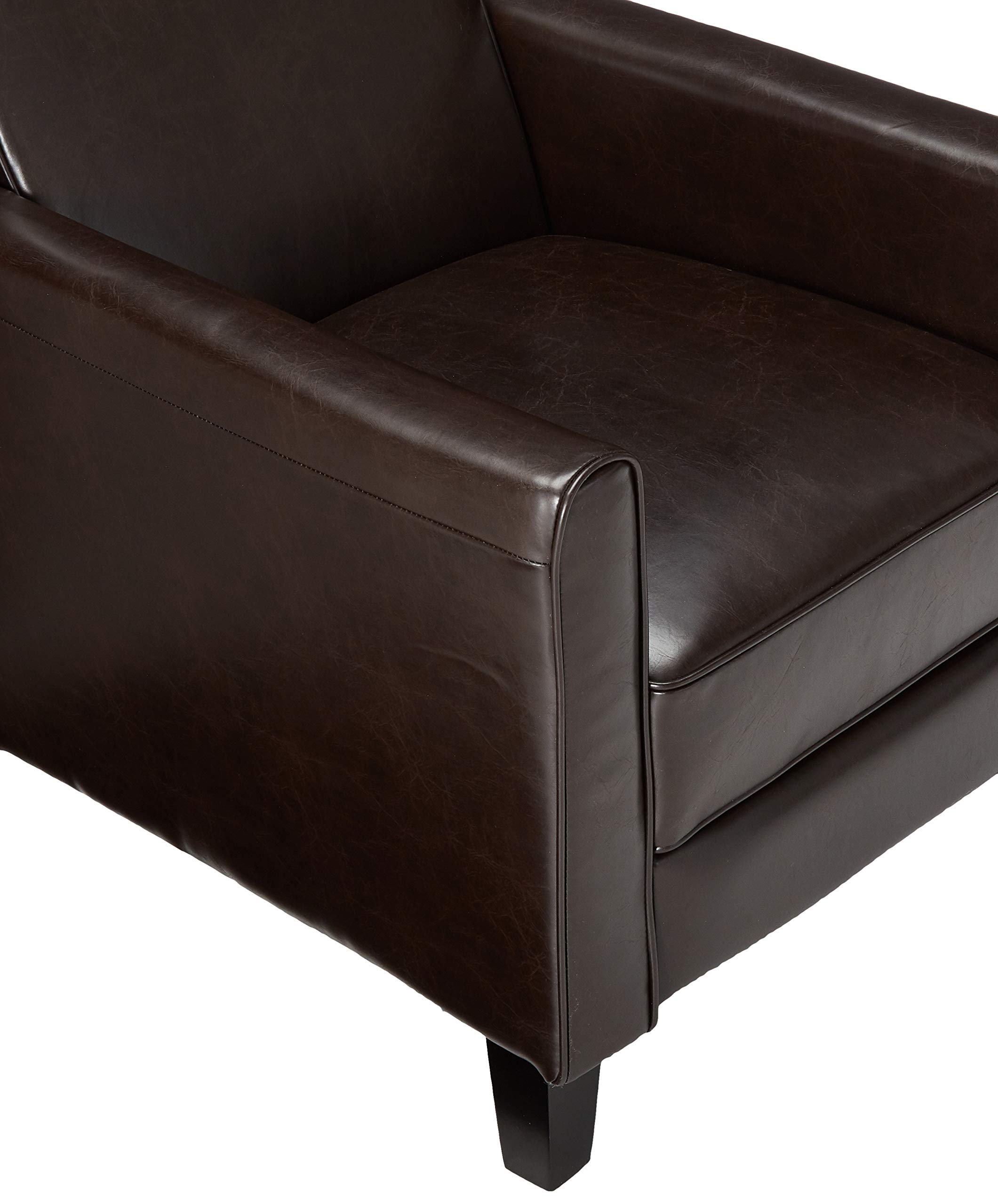 Premium Lucas Leather Recliner Club Chair - Genuine Brown Leather Living Room Chair for Relaxation & Comfort | Perfect for Home Theater, Gaming Room, and Lounge Areas