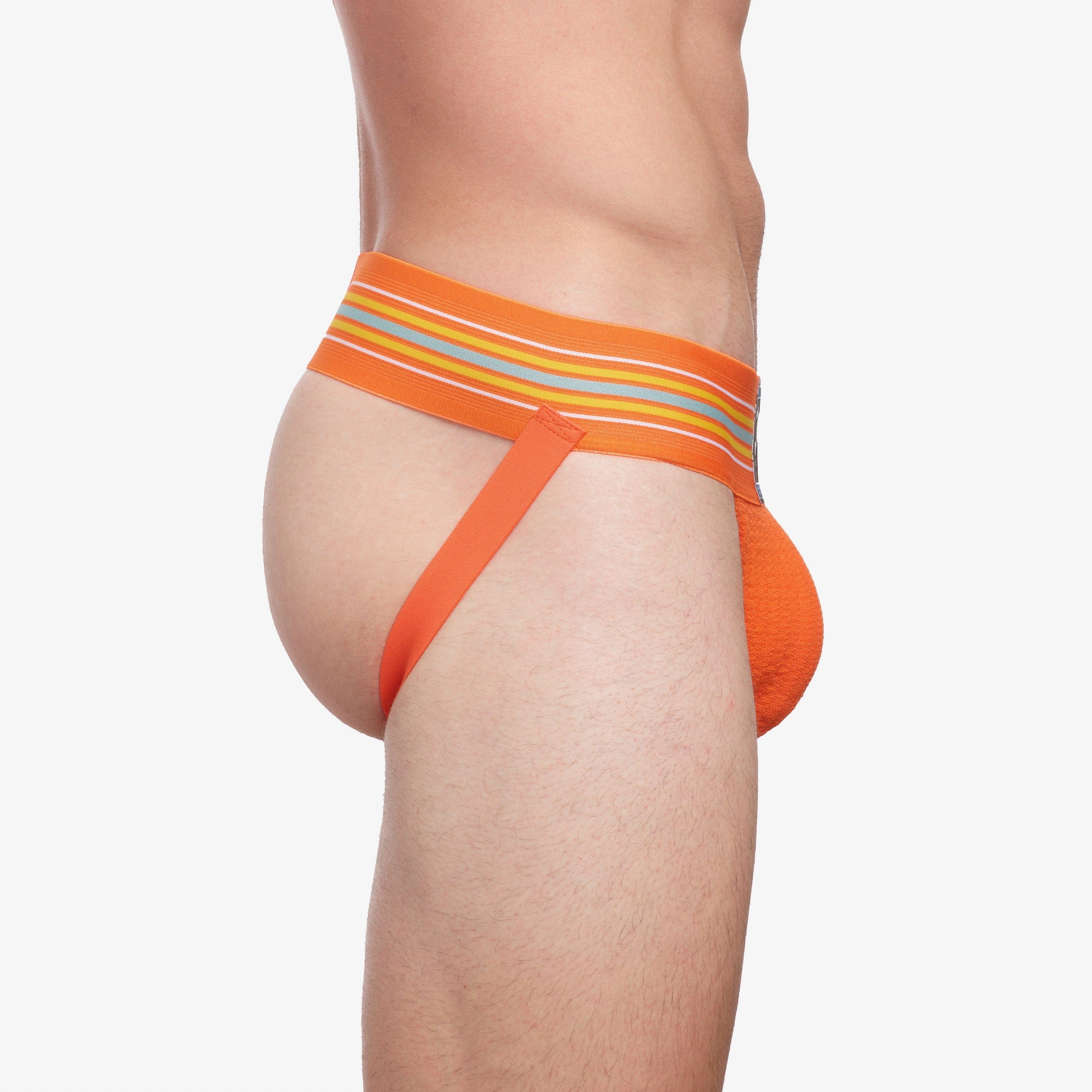 Locker Room Jock Orange - Premium Athletic Jockstrap for Men's Sports & Workout Support | Perfect for Gym, Running, Football & Basketball