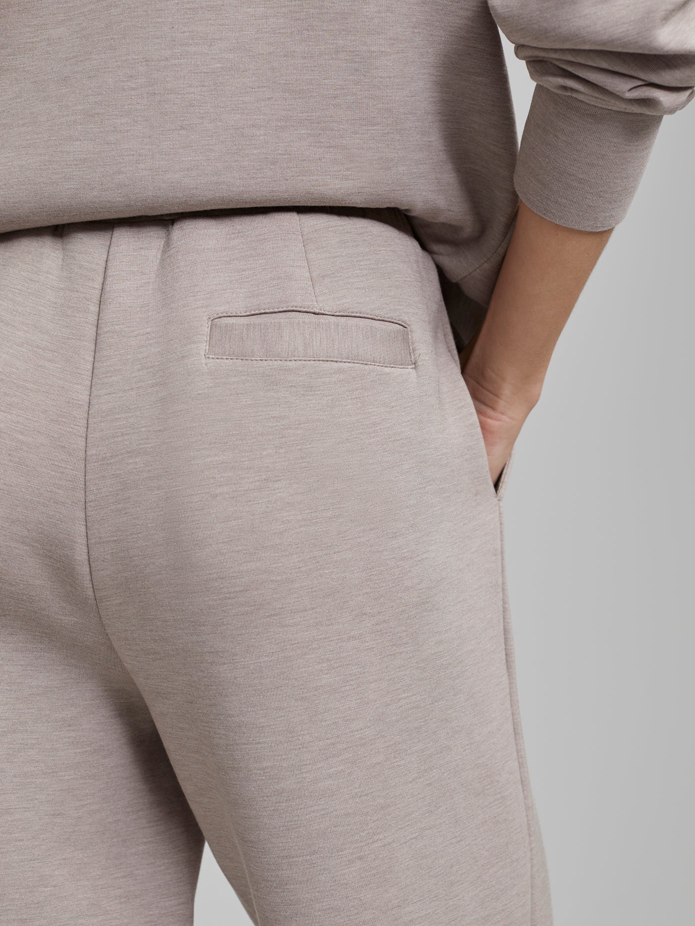 Varley The Relaxed Pant 25 - Women's High Waisted Lounge Pants in Taupe Marl | Soft Stretchy Yoga Pants for Home, Work & Travel