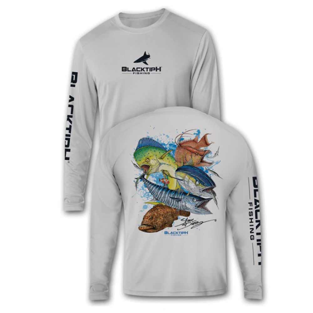 Blacktiph Grand Slam Steve Diossy Art Long Sleeve Performance Shirt - Fishing & Outdoor Activities