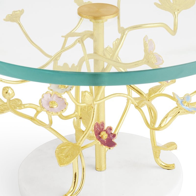 Elegant Wildflowers Cake Stand - Perfect for Weddings, Birthday Parties & Dessert Displays - Rustic Floral Decor for Home & Events