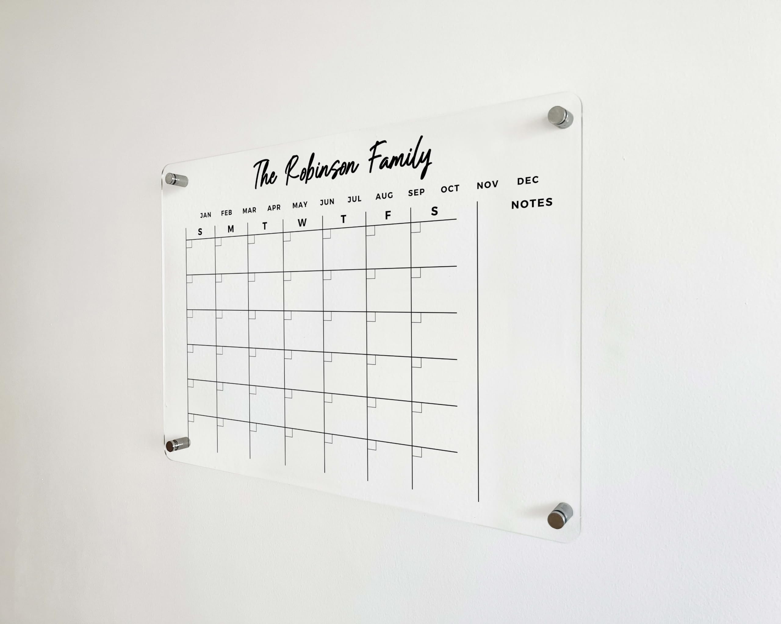 2025 Personalized Acrylic Family Planner Wall Calendar - 24