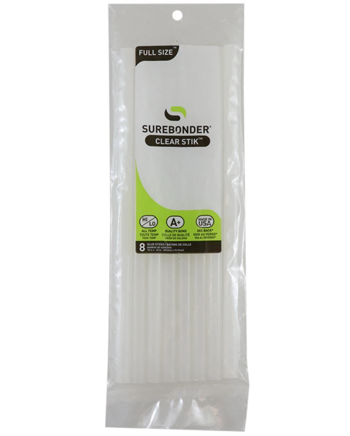 High & Low Temp Clear Hot Glue Sticks - 10