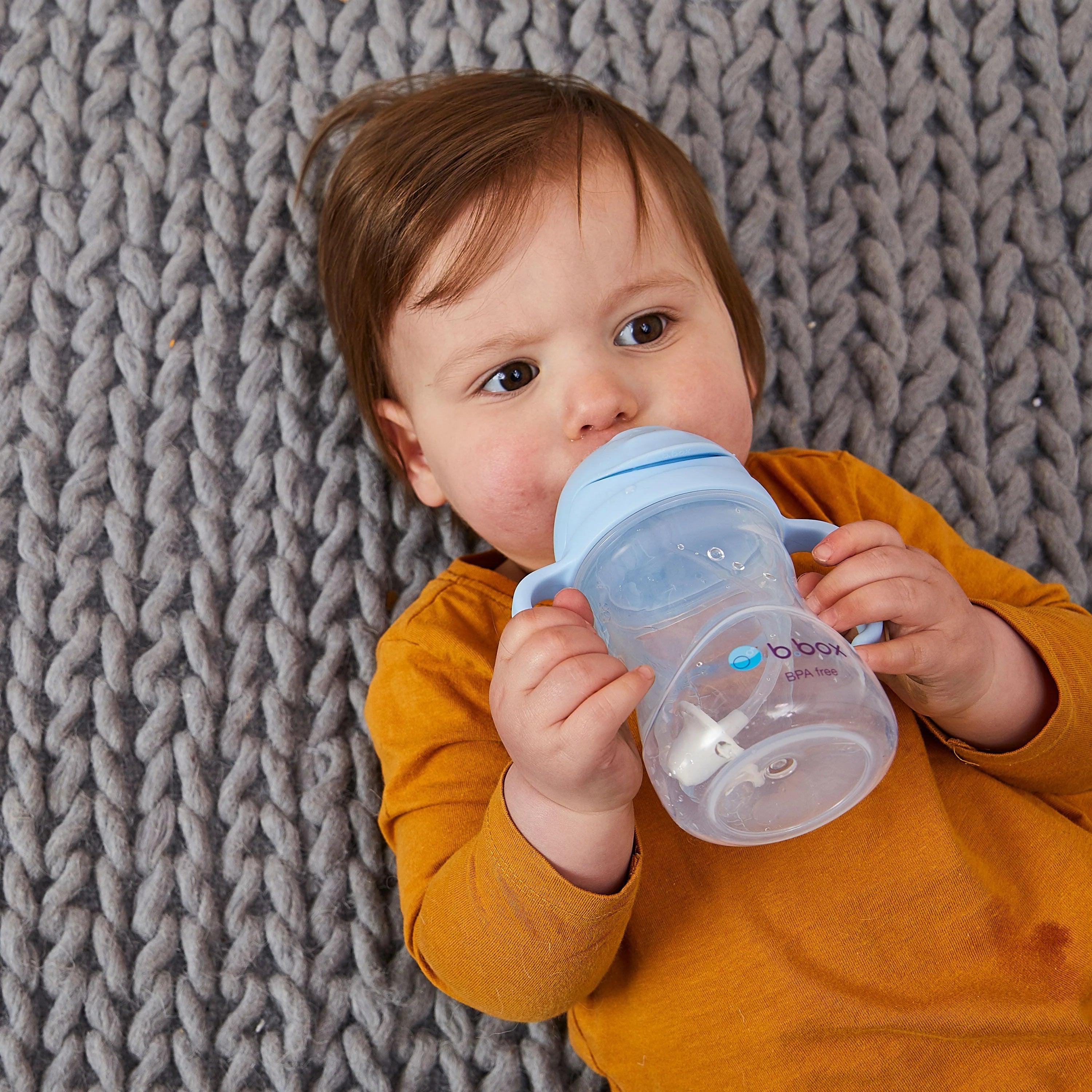 b.box Baby & Toddler Sippy Straw Cup 8oz/240ml - Leak Proof Spill Proof Drinking Cup for Infants & Kids - Perfect for Daycare, Travel & On-the-Go Hydration
