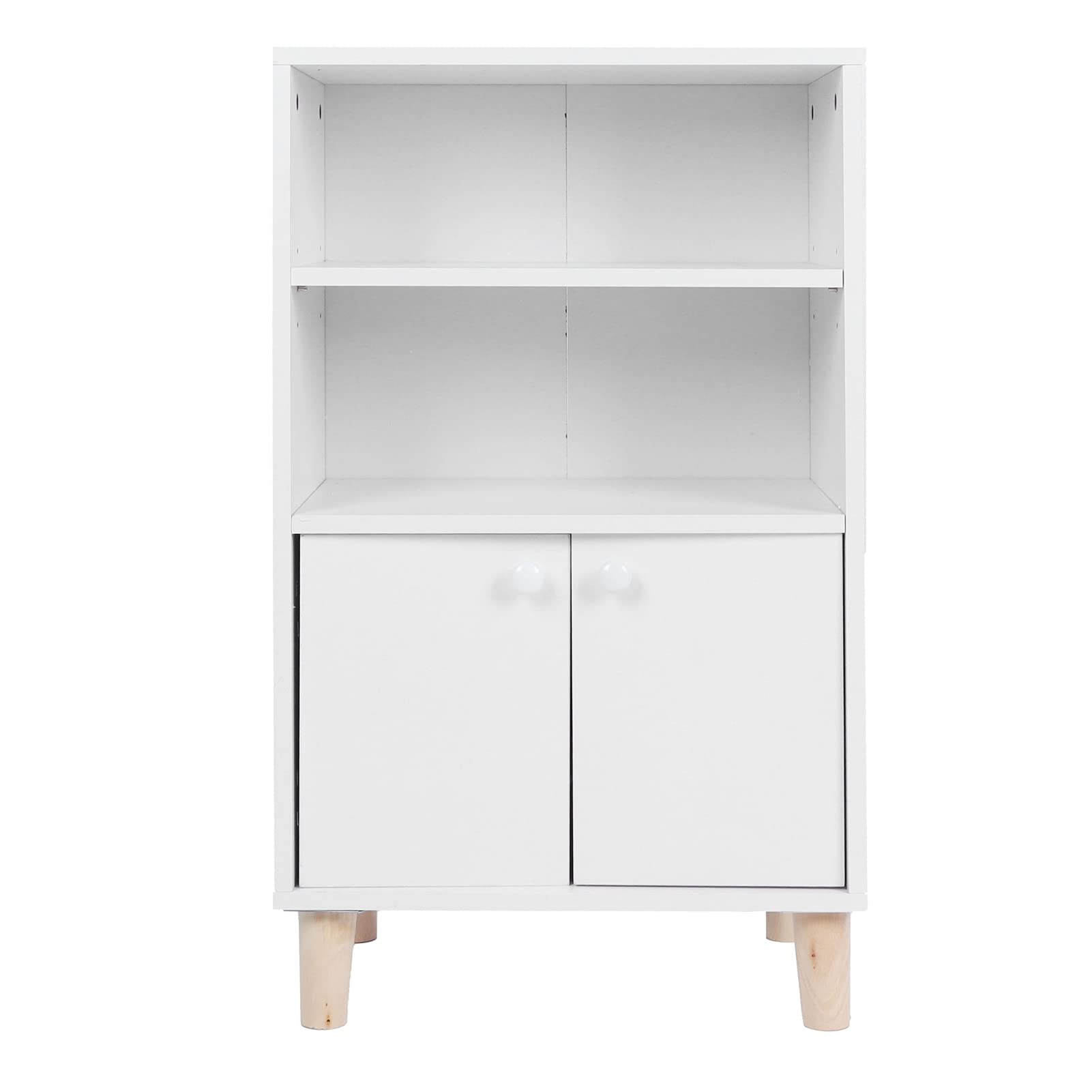 EVTSCAN Bathroom Storage Cabinet - Multifunctional MDF Wood Floor Standing Cabinet with 2 Shelves for Bathroom Organization | Perfect for Small Spaces, Apartments & Home Decor