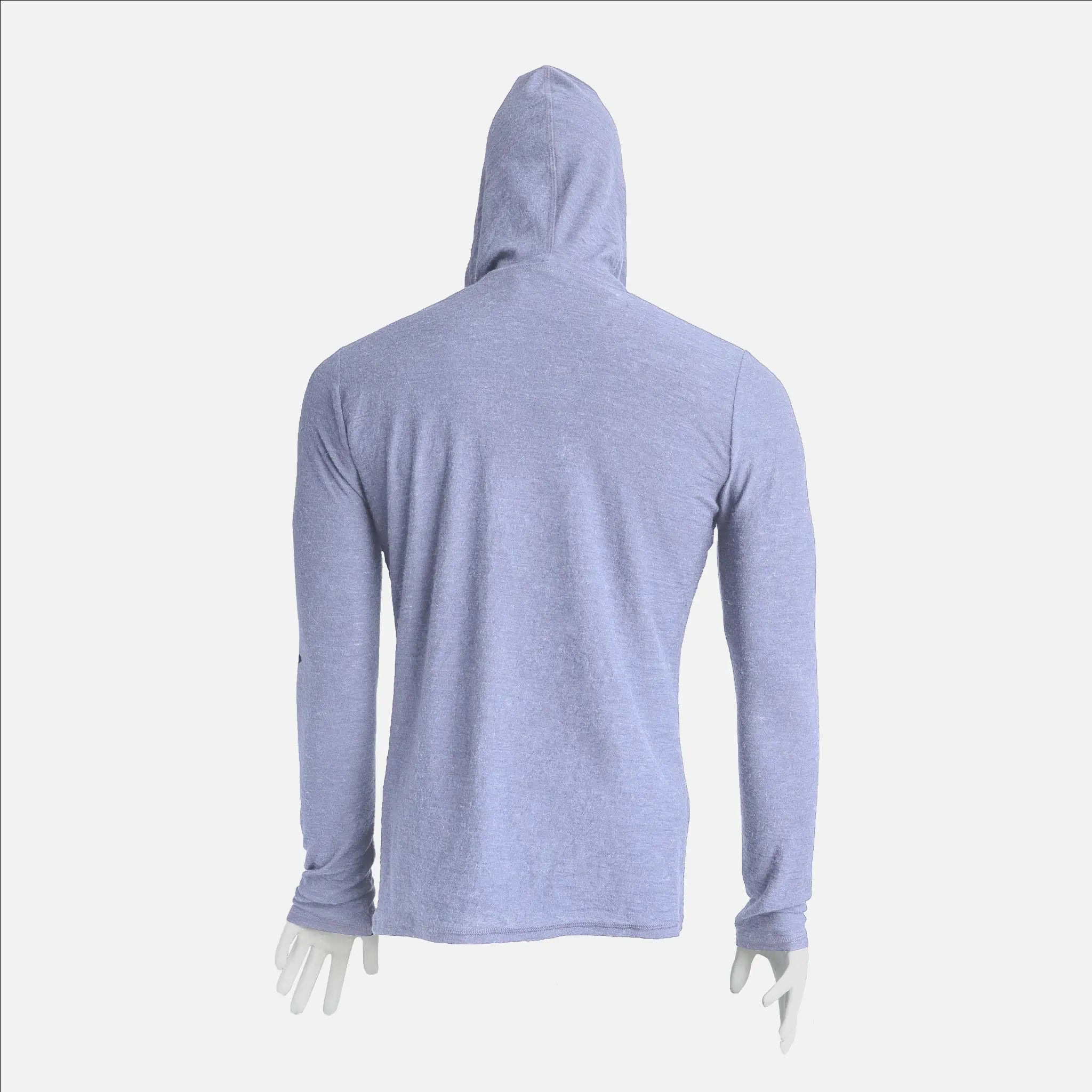 Ultralight Men's Alpaca Wool Sun Hoodie UPF 50+ - 160 GSM Breathable & Moisture-Wicking for Hiking, Camping & Outdoor Adventures