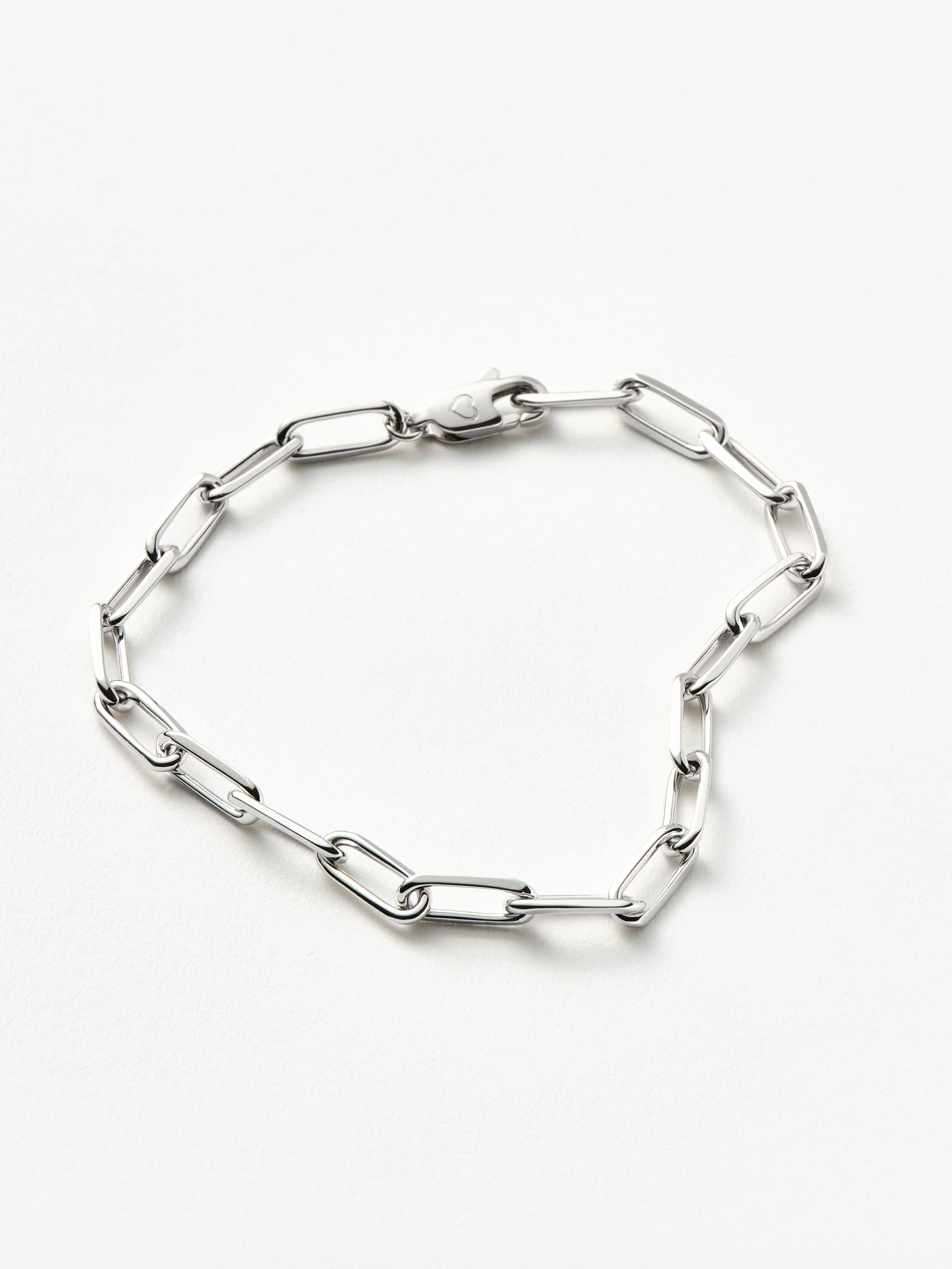 Classic Mini Paperclip Chain Bracelet - Silver Plated Jewelry for Women | Trendy Layering Bracelet for Everyday Wear & Gift Giving