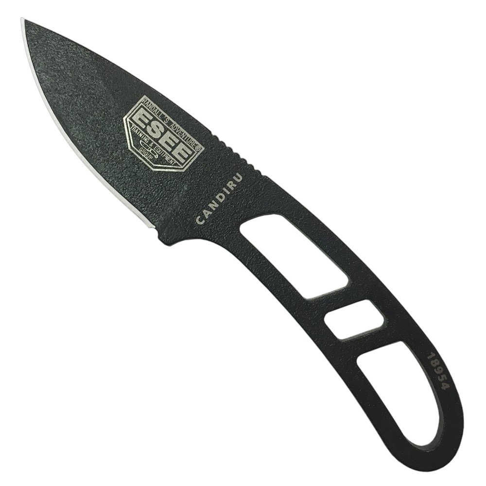ESEE Authentic CAN-B-KIT-E Survival Knife with Sheath & Clip Plate - Outdoor Camping, Hunting, Emergency Preparedness Gear for Wilderness Survival