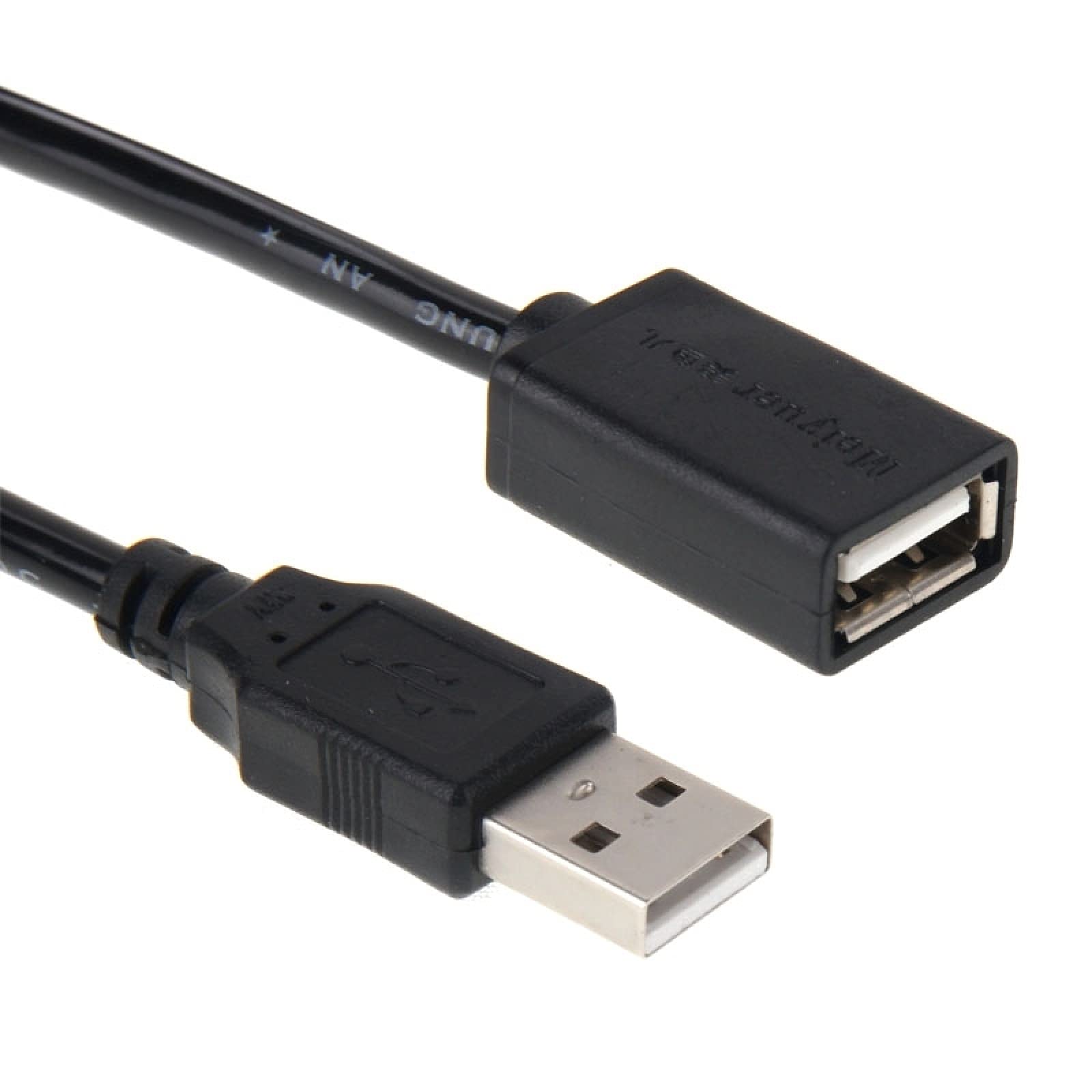 Chenyouwen USB 2.0 AM to AF Extension Cable - 3m/10ft High Speed Data Sync Charging Cord for Computer, Laptop, Printer, Scanner - Durable Black Nylon Braided (Home Office & Gaming Setup Accessory)