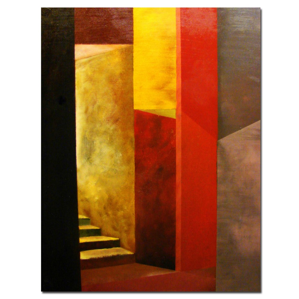 Mystery Stairwell Canvas Wall Art by Michelle Calkins - Modern Home Decor for Living Room, Bedroom & Office