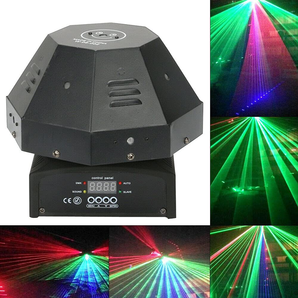 DJ Lights - Sound Activated LED Moving Head Beam Light with 360° Infinite Rotation, DMX512 RGBW Stage Lighting for DJ, KTV, Disco, Party, Wedding, Concert & Festival | Perfect for Nightclubs, Stage Shows & Live Performances