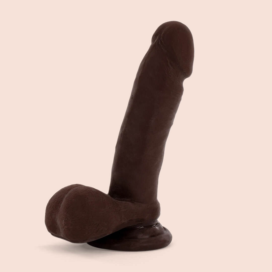 Ultra Realistic Dual Density Dildo 7 Inch with Balls - The D™ Perfect D ULTRASKYN for Couples & Solo Play | Lifelike Feel & Flexible Use in Bedroom, Shower or Travel