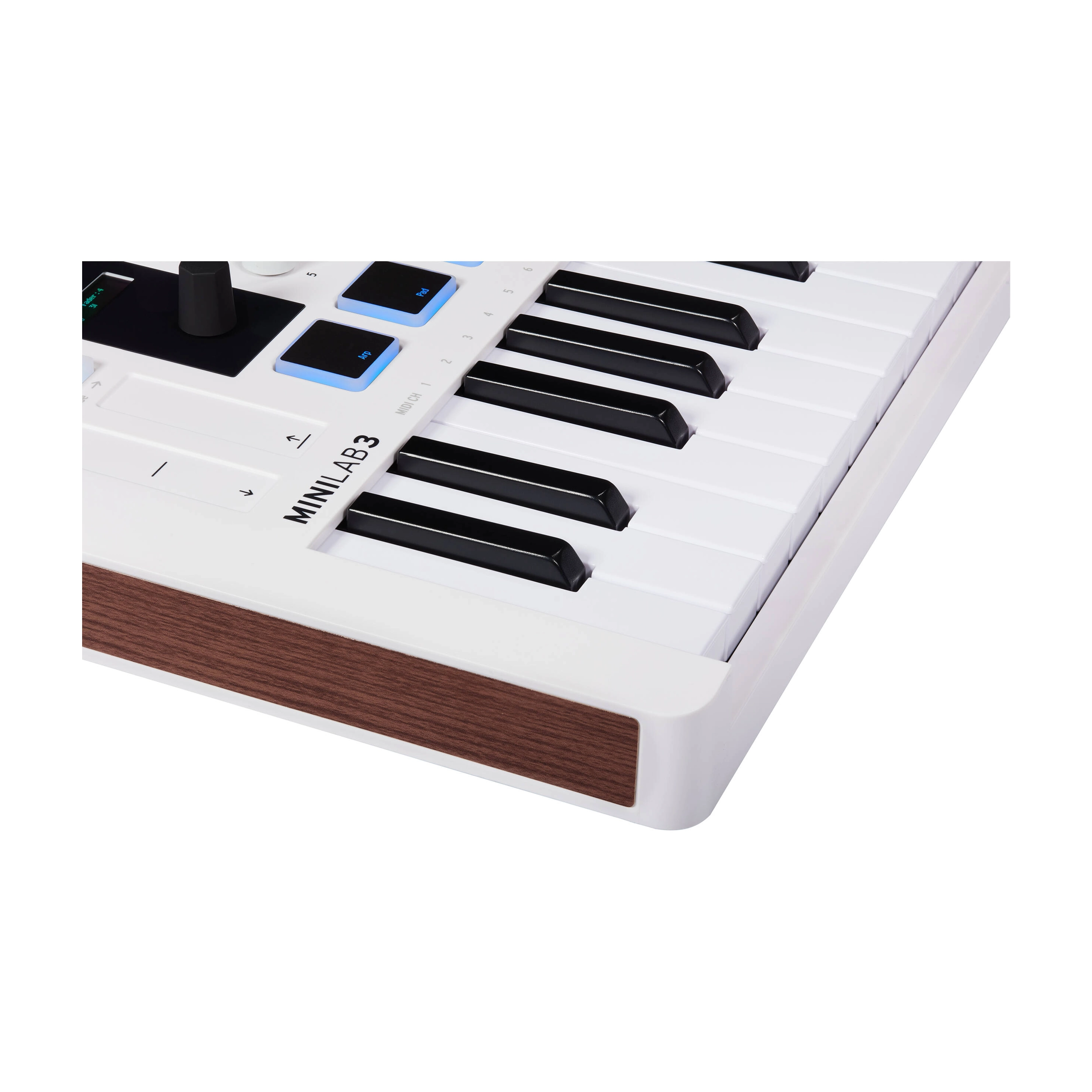 Arturia MiniLab 3 Compact 25-Key MIDI Keyboard Controller with 16 Pads - White | Perfect for Music Production, Beat Making & Live Performances