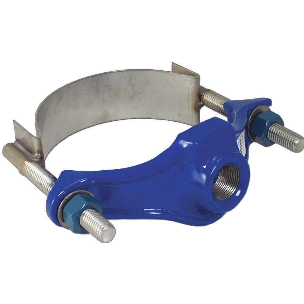 Heavy Duty 12 Inch Iron Pipe Repair Clamp - 1 Inch Outlet for Plumbing, HVAC, and Water Pipe Fixes - Ideal for Home, Industrial, and Emergency Repairs