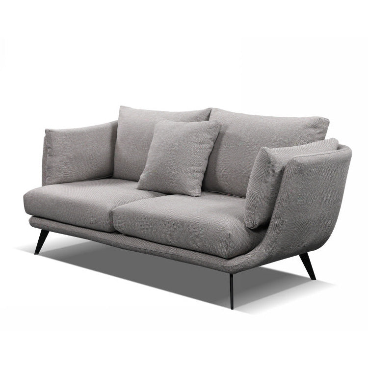 RANNI 3-Seater Sofa in Warm Grey - Modern Living Room Furniture for Small Spaces & Apartments