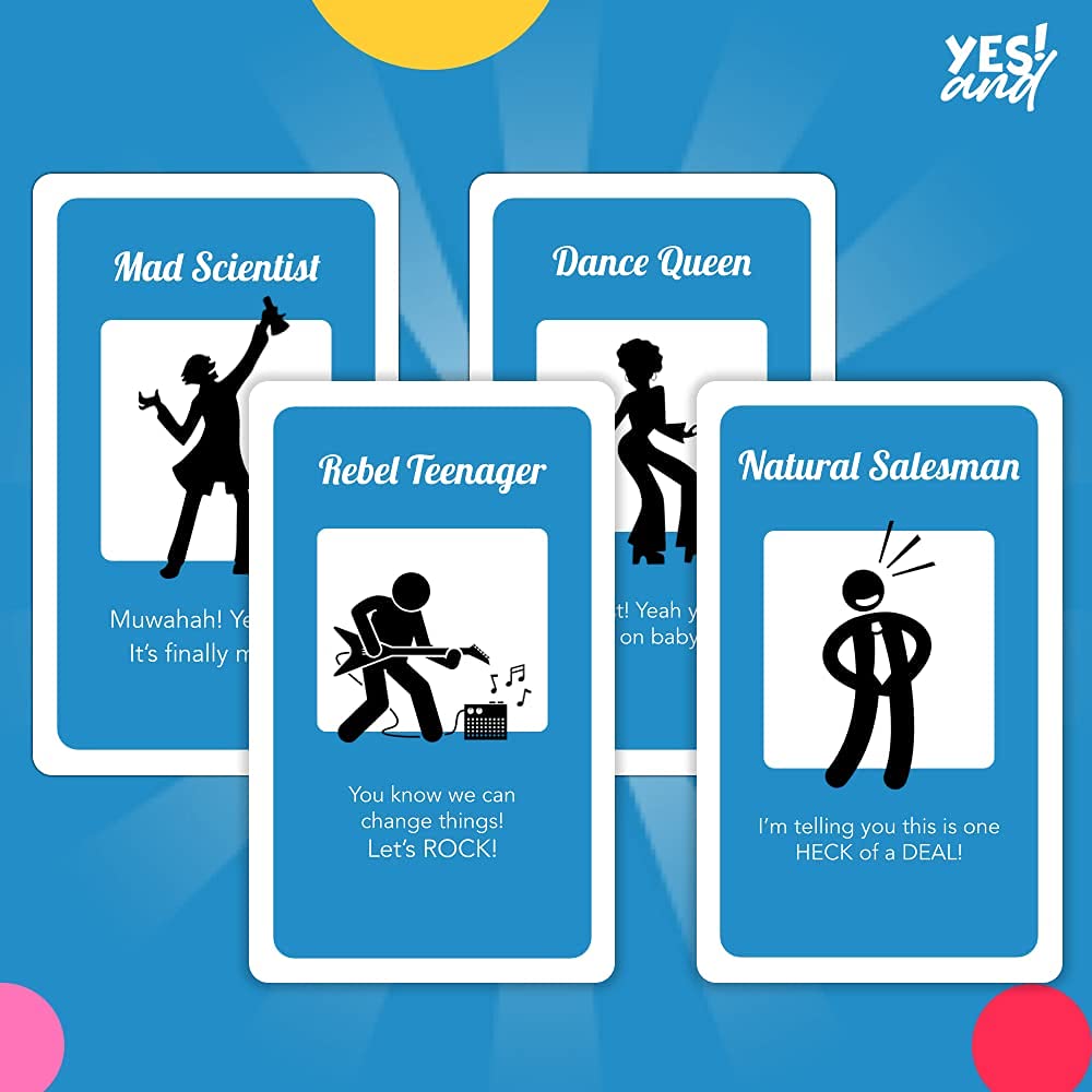 Yes And: Improv Comedy Card Game - Fun Family-Friendly Party Game for Adults, Teens & Kids | Perfect for Game Nights, Team Building & Icebreaker Activities
