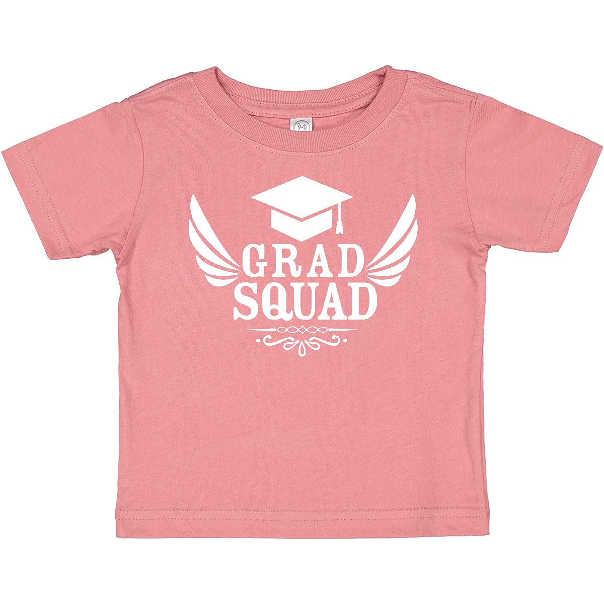 Inktastic Grad Squad with Graduation Cap and Wings Baby T-Shirt - Cute Graduation Outfit for Babies & Toddlers - Perfect for Preschool, Kindergarten & Graduation Ceremonies