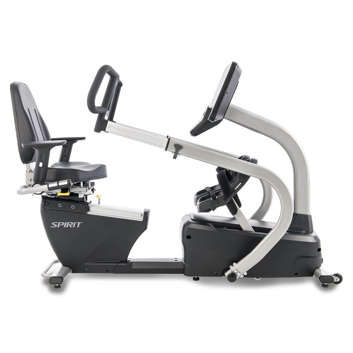 Spirit Fitness CRS800S Recumbent Stepper Exercise Bike - Low Impact Cardio Machine for Home Gym, Seniors & Physical Therapy - Compact Seated Workout Equipment for Small Spaces