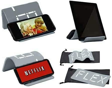 Adjustable iFLEX Phone Stand & Tablet Holder - Flexible Multi-Angle Cell Phone Stand for Desk, Bed, Car - Perfect for Work, Home, Video Calls & Hands-Free Viewing