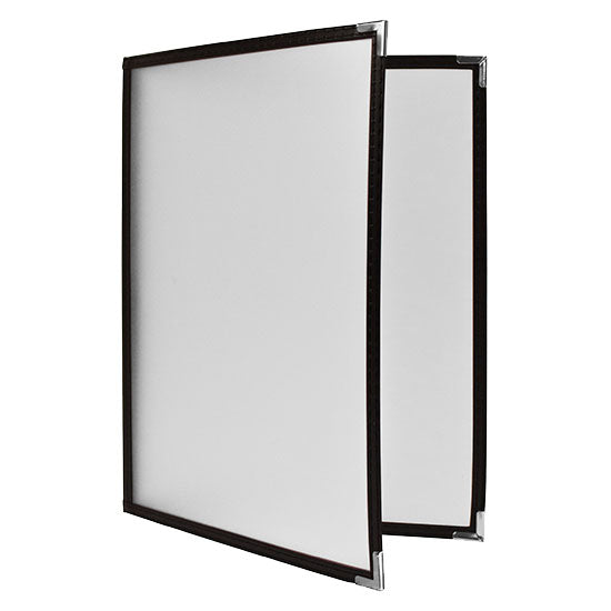 Premium Clear Sewn Menu Covers - Black, 8.5
