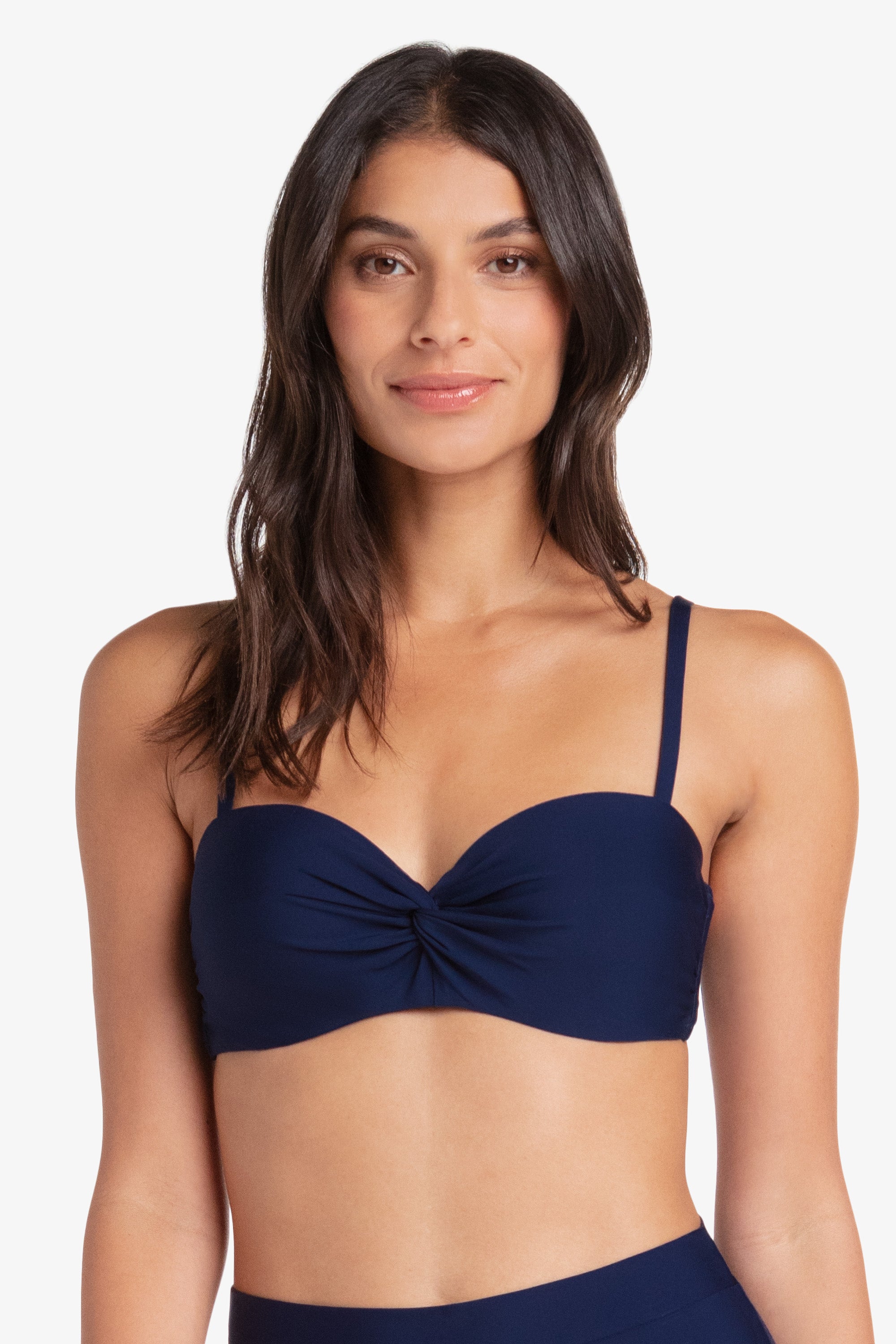 Comfortable Twist Underwire Bra in Navy Blue - Perfect for Everyday Wear and Support